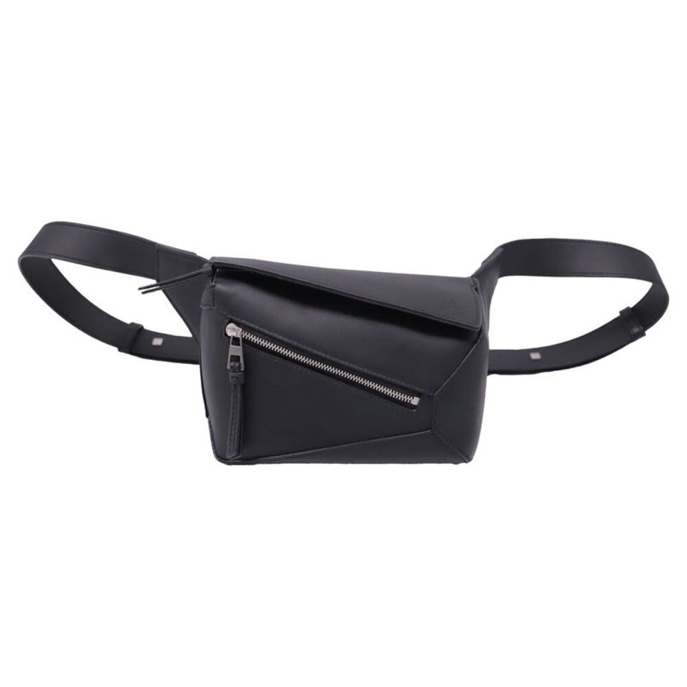 Loewe Small Puzzle Belt Bag in Black Calf Leather